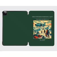 Thumbnail for VINTAGE G4287 - The Powder Morning Lift - Designed iPad & Samsung Tablet Cases design on darkgreen ipad