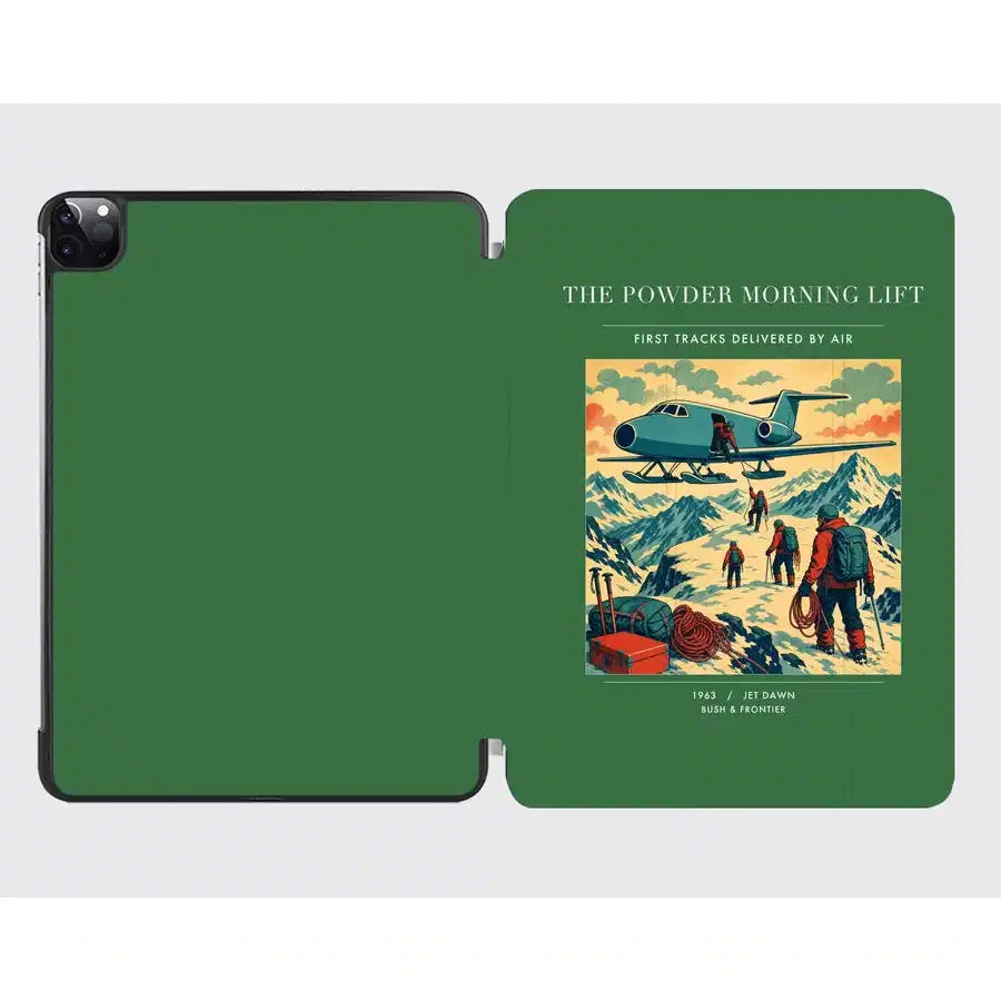 VINTAGE G4287 - The Powder Morning Lift - Designed iPad & Samsung Tablet Cases design on green ipad