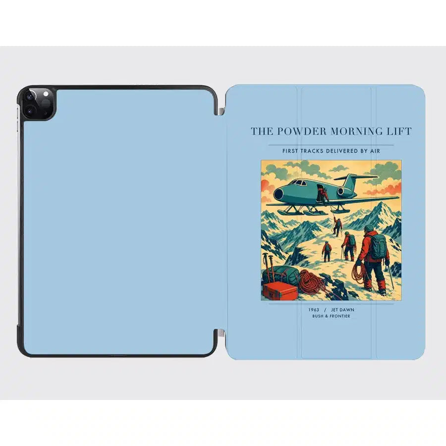 VINTAGE G4287 - The Powder Morning Lift - Designed iPad & Samsung Tablet Cases design on lightblue ipad