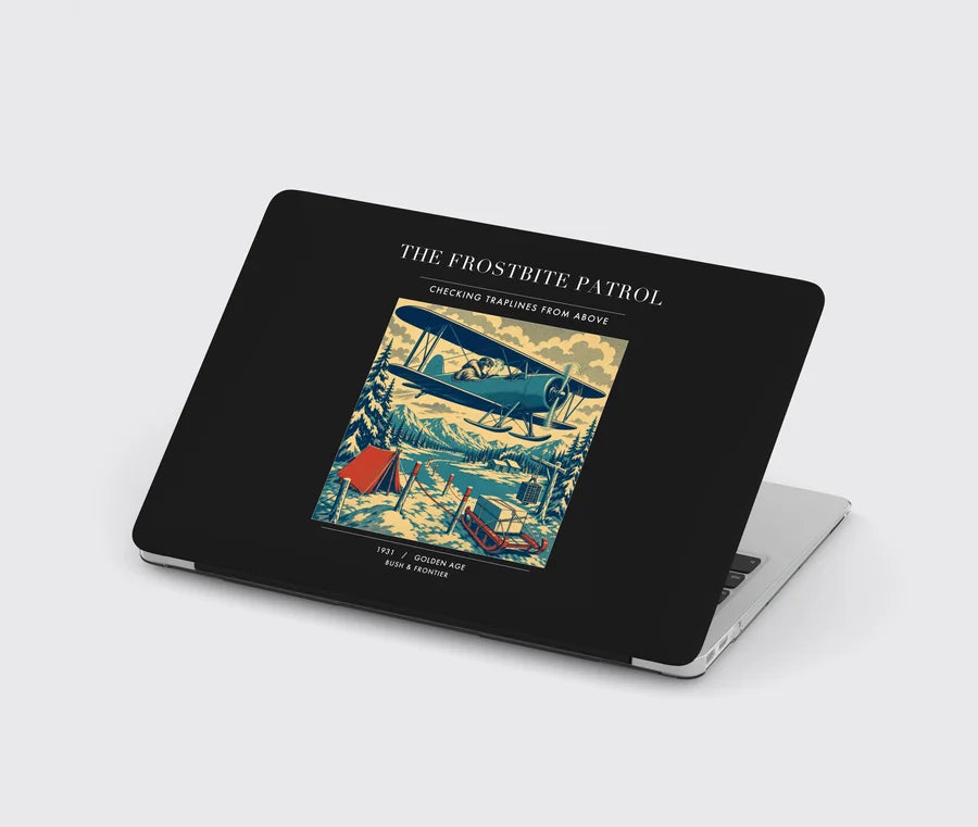 VINTAGE G4290 - The Frostbite Patrol - Designed MacBook Cases design on black