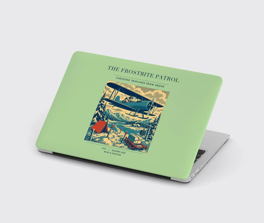 VINTAGE G4290 - The Frostbite Patrol - Designed MacBook Cases design on lightgreen