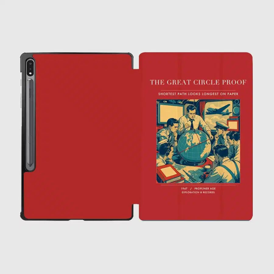 VINTAGE G4292 - The Great Circle Proof - Designed iPad & Samsung Tablet Cases design on red samsung