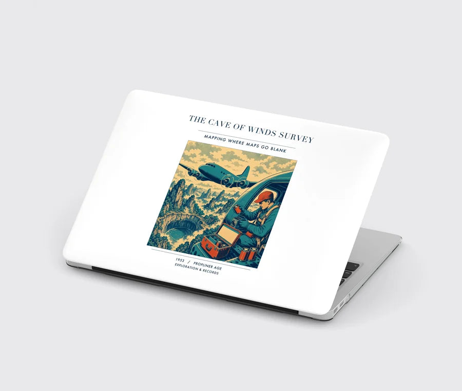 VINTAGE G4293 - The Cave Of Winds Survey - Designed MacBook Cases design on white