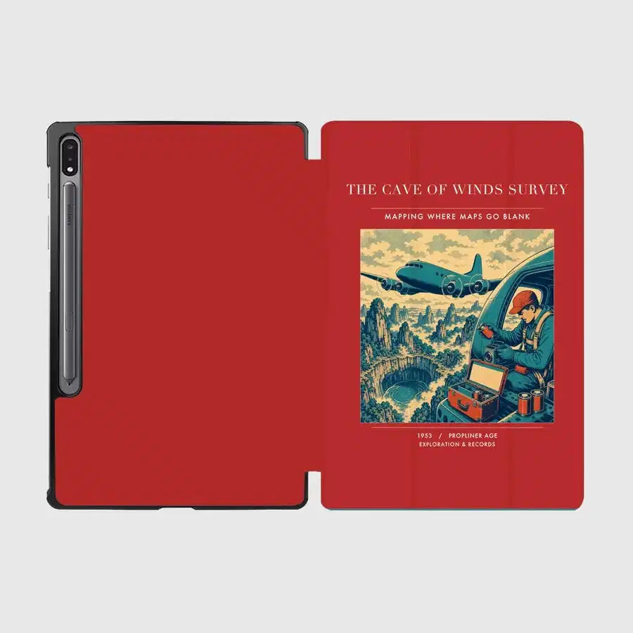 VINTAGE G4293 - The Cave Of Winds Survey - Designed iPad & Samsung Tablet Cases design on red samsung