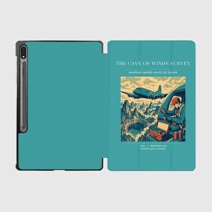 VINTAGE G4293 - The Cave Of Winds Survey - Designed iPad & Samsung Tablet Cases design on turquoise samsung