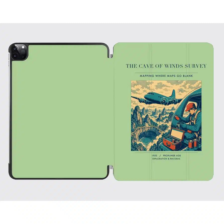VINTAGE G4293 - The Cave Of Winds Survey - Designed iPad & Samsung Tablet Cases design on lightgreen ipad
