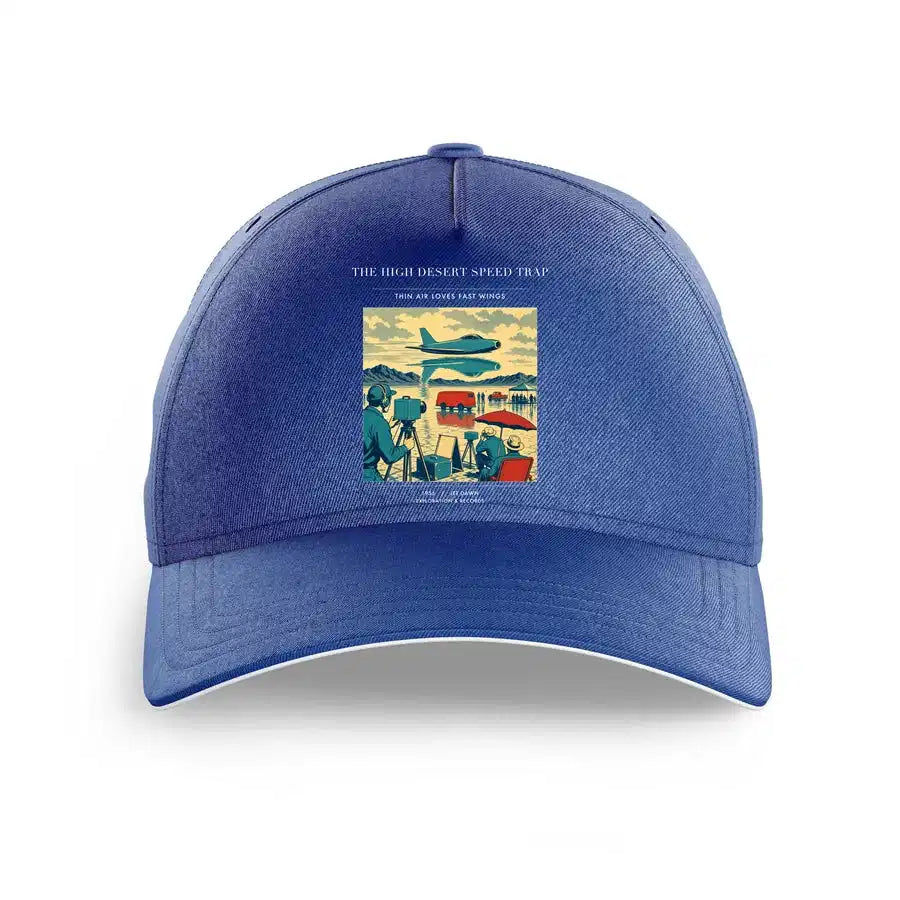 VINTAGE G4295 - The High Desert Speed Trap - Printed Hat design on blue