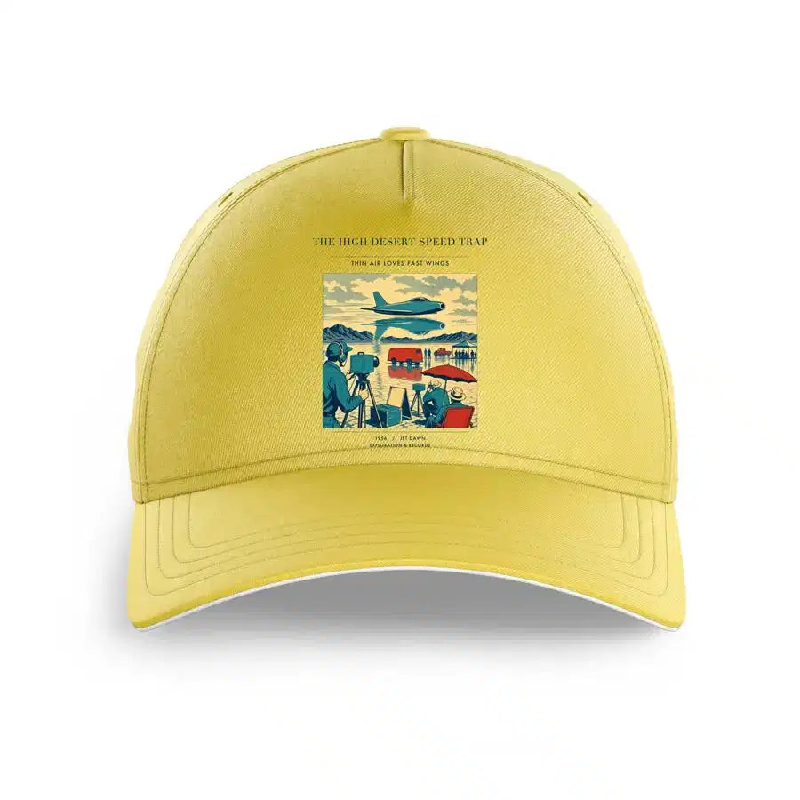 VINTAGE G4295 - The High Desert Speed Trap - Printed Hat design on yellow