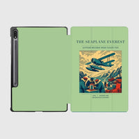 Thumbnail for VINTAGE G4296 - The Seaplane Everest - Designed iPad & Samsung Tablet Cases design on lightgreen samsung