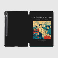 Thumbnail for VINTAGE G4298 - The Youngest License - Designed iPad & Samsung Tablet Cases design on black samsung