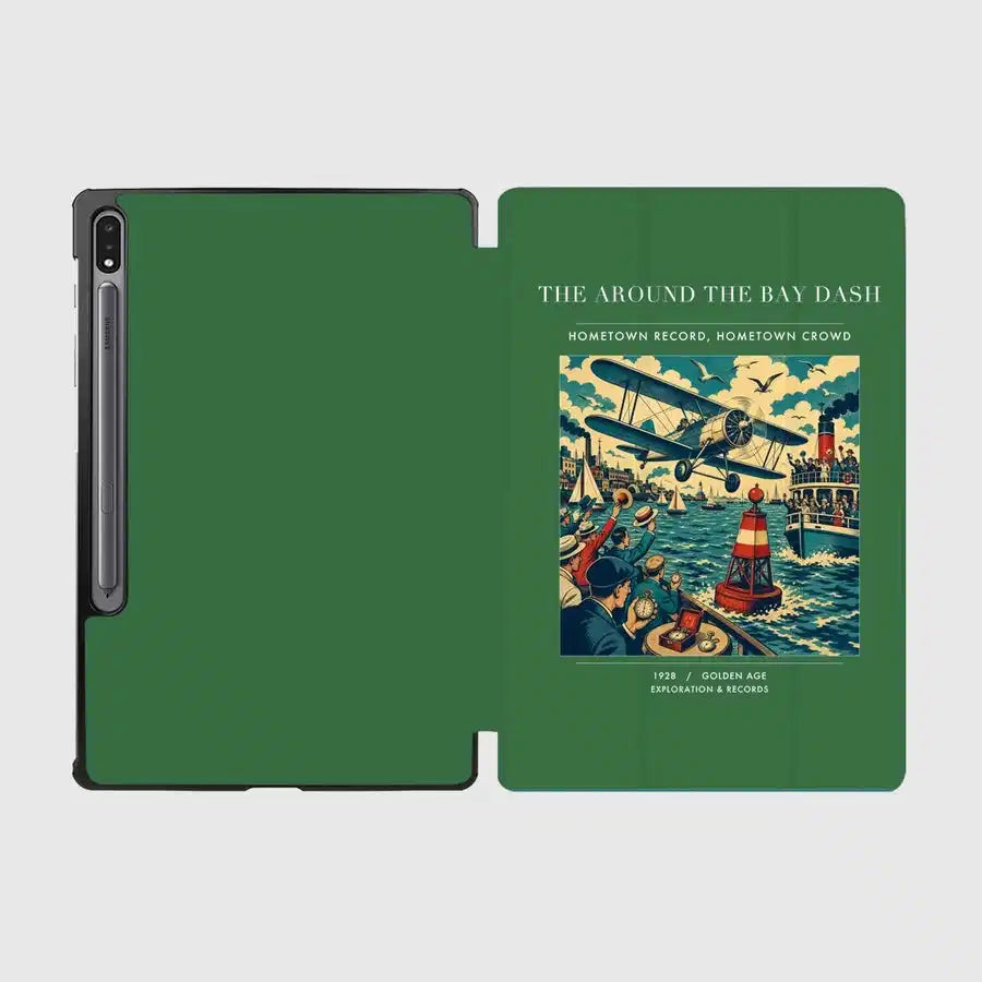 VINTAGE G4299 - The Around The Bay Dash - Designed iPad & Samsung Tablet Cases design on green samsung
