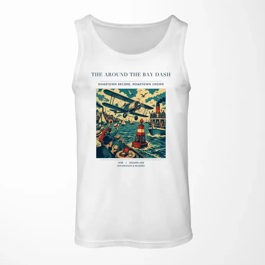 VINTAGE G4299 - The Around The Bay Dash - Designed Tank Tops design on white