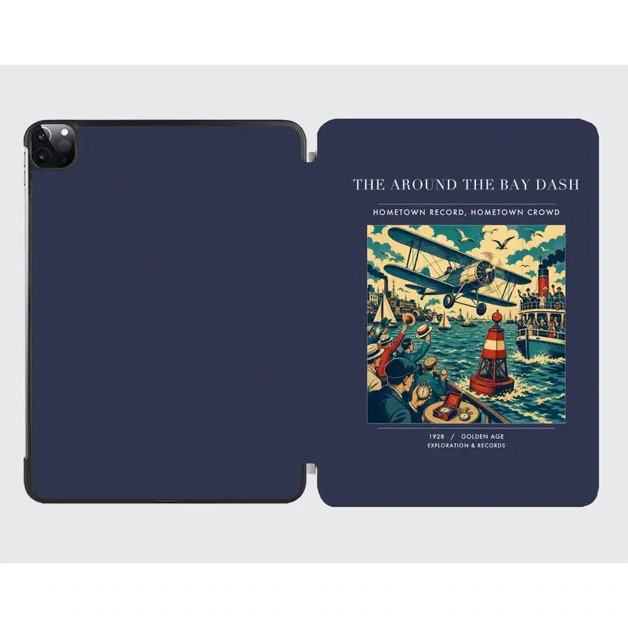 VINTAGE G4299 - The Around The Bay Dash - Designed iPad & Samsung Tablet Cases design on navyblue ipad