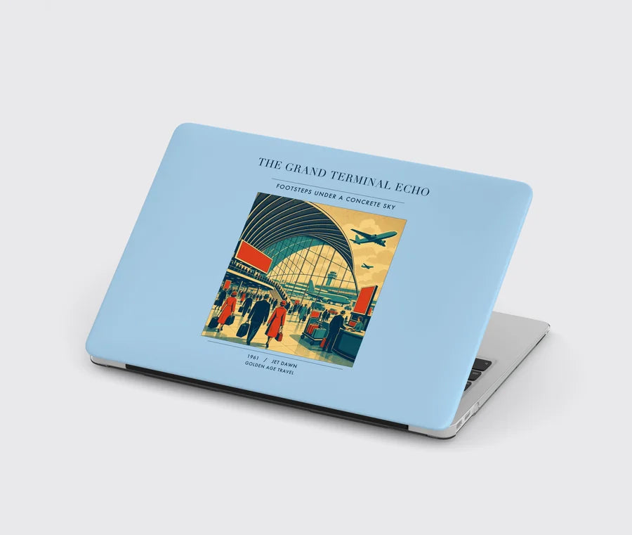 VINTAGE G4300 - The Grand Terminal Echo - Designed MacBook Cases design on lightblue