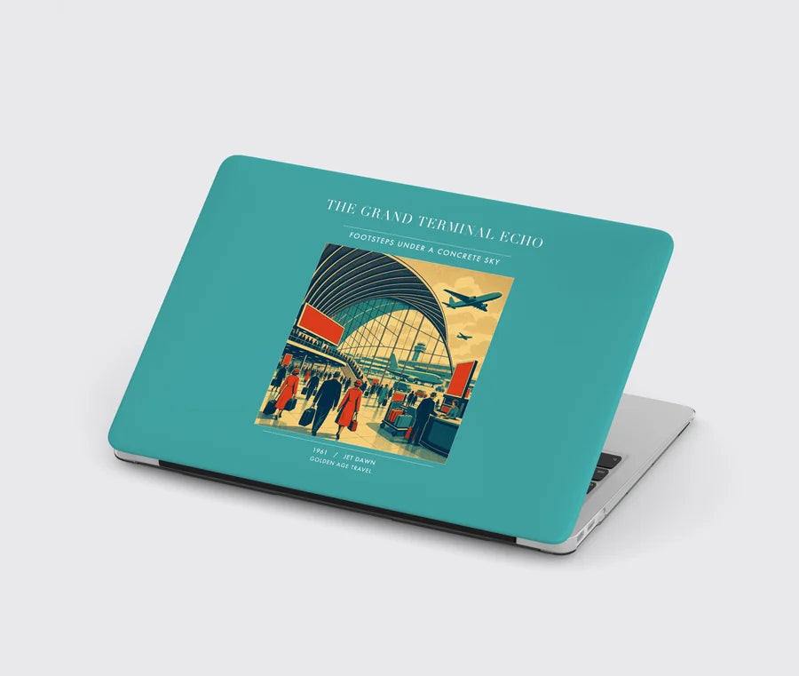 VINTAGE G4300 - The Grand Terminal Echo - Designed MacBook Cases design on turquoise