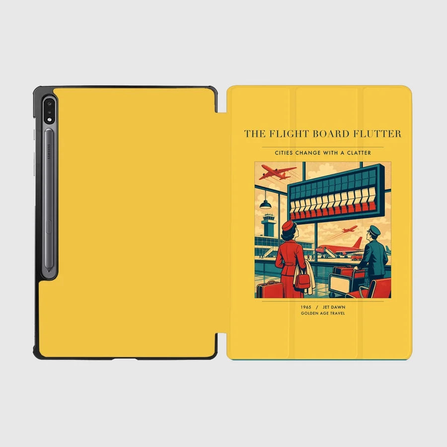 VINTAGE G4302 - The Flight Board Flutter - Designed iPad & Samsung Tablet Cases design on yellow samsung