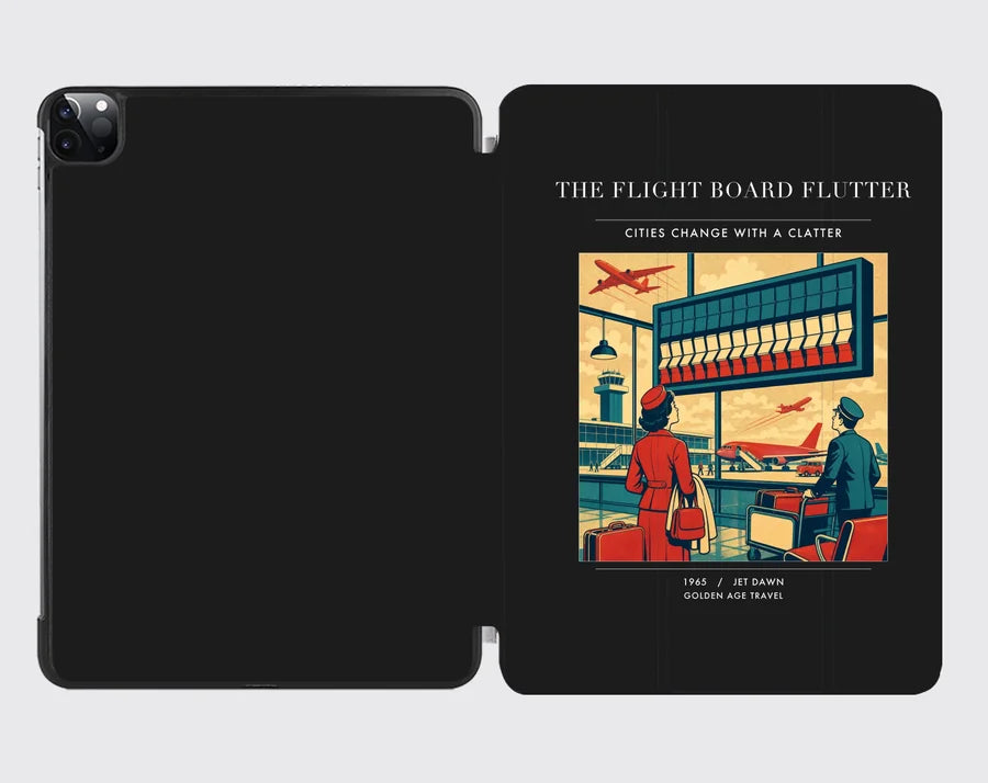 VINTAGE G4302 - The Flight Board Flutter - Designed iPad & Samsung Tablet Cases design on black ipad