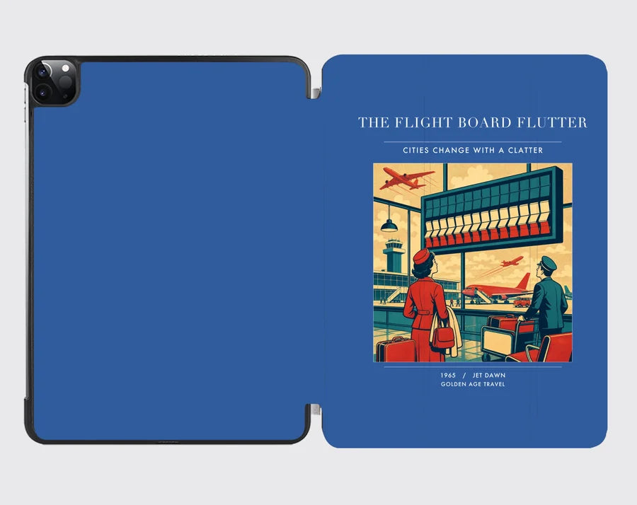 VINTAGE G4302 - The Flight Board Flutter - Designed iPad & Samsung Tablet Cases design on blue ipad