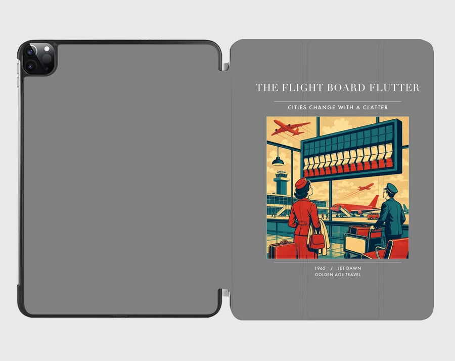 VINTAGE G4302 - The Flight Board Flutter - Designed iPad & Samsung Tablet Cases design on gray ipad