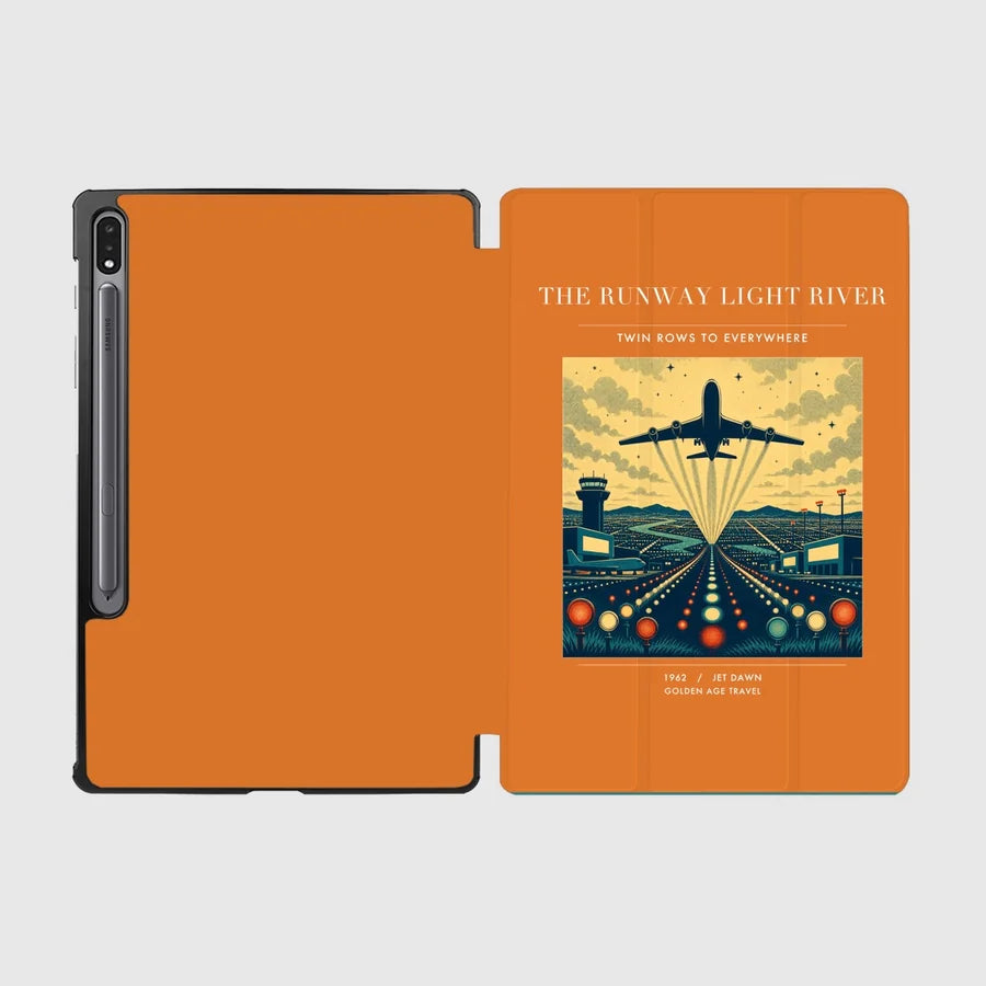 VINTAGE G4303 - The Runway Light River - Designed iPad & Samsung Tablet Cases design on orange samsung