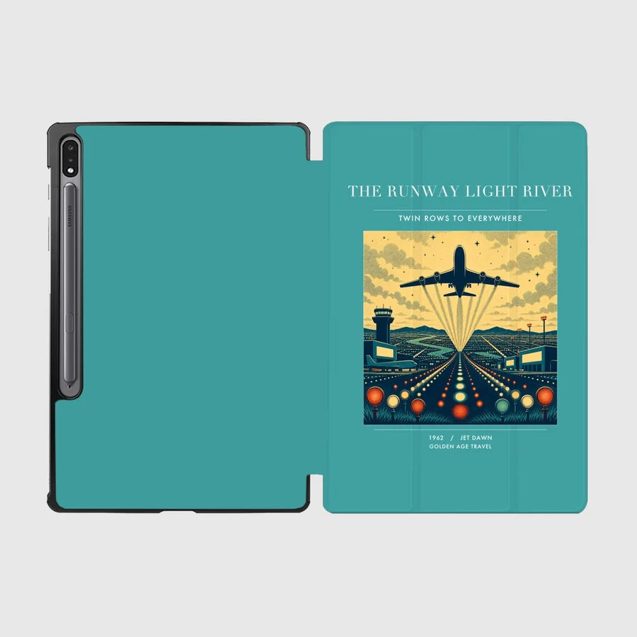VINTAGE G4303 - The Runway Light River - Designed iPad & Samsung Tablet Cases design on turquoise samsung