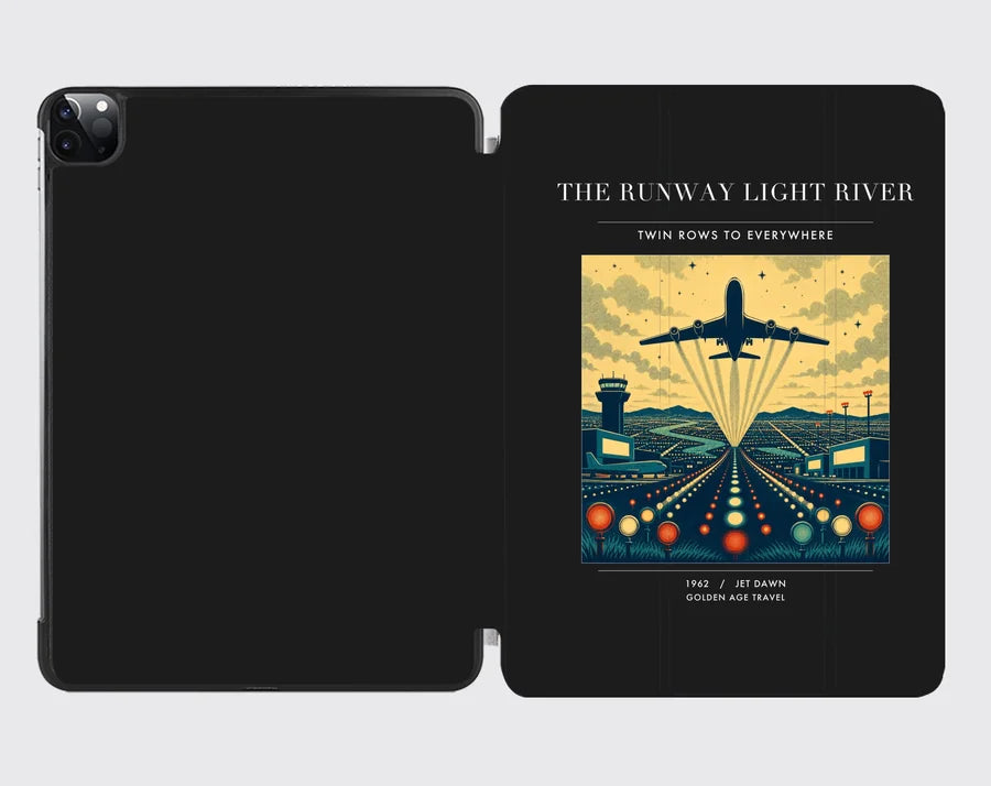 VINTAGE G4303 - The Runway Light River - Designed iPad & Samsung Tablet Cases design on black ipad