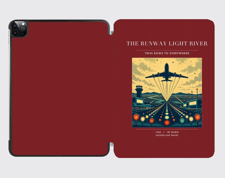 VINTAGE G4303 - The Runway Light River - Designed iPad & Samsung Tablet Cases design on darkred ipad