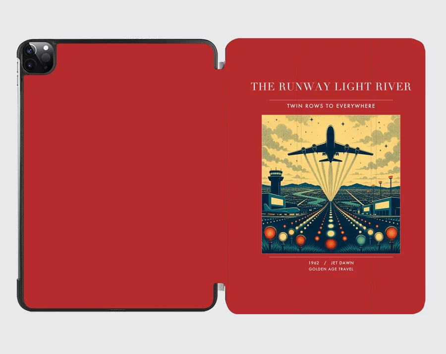 VINTAGE G4303 - The Runway Light River - Designed iPad & Samsung Tablet Cases design on red ipad