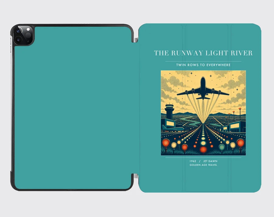 VINTAGE G4303 - The Runway Light River - Designed iPad & Samsung Tablet Cases design on turquoise ipad