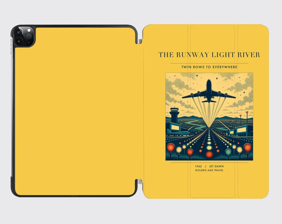 VINTAGE G4303 - The Runway Light River - Designed iPad & Samsung Tablet Cases design on yellow ipad
