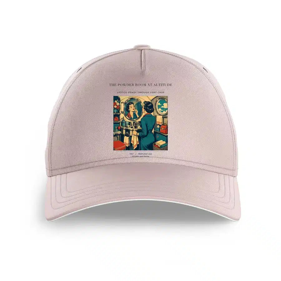 VINTAGE G4305 - The Powder Room At Altitude - Printed Hat design on pink