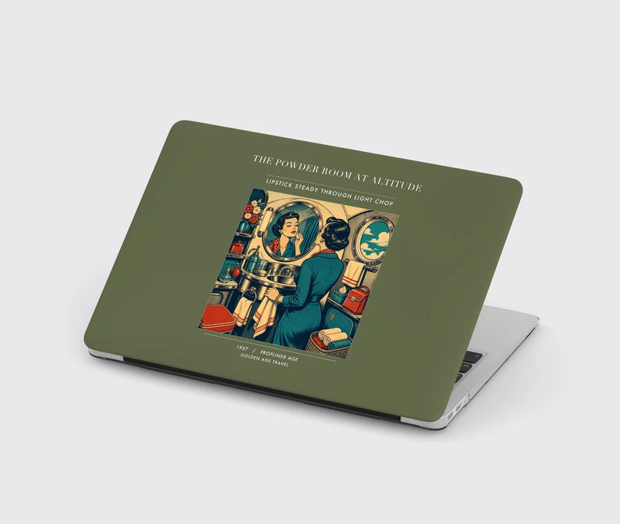 VINTAGE G4305 - The Powder Room At Altitude - Designed MacBook Cases design on greenarmy