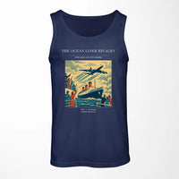 Thumbnail for VINTAGE G4307 - The Ocean Liner Rivalry - Designed Tank Tops design on darkblue