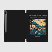 Thumbnail for VINTAGE G4309 - The Midway Refuel Island - Designed iPad & Samsung Tablet Cases design on black samsung