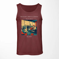 Thumbnail for VINTAGE G4310 - The Dawn Arrival Coffee - Designed Tank Tops design on darkred