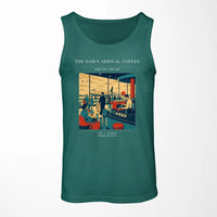Thumbnail for VINTAGE G4310 - The Dawn Arrival Coffee - Designed Tank Tops design on green