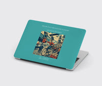 Thumbnail for VINTAGE G4311 - The Bicycle Messenger Handoff - Designed MacBook Cases design on turquoise