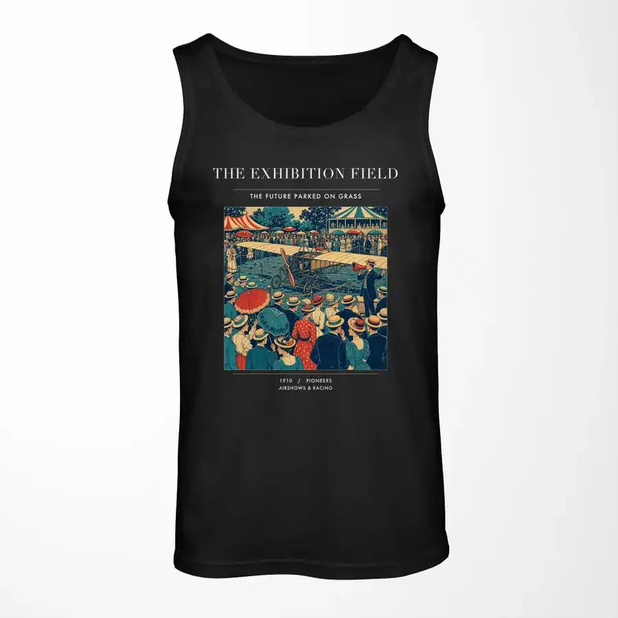VINTAGE G4322 - The Exhibition Field - Designed Tank Tops design on black