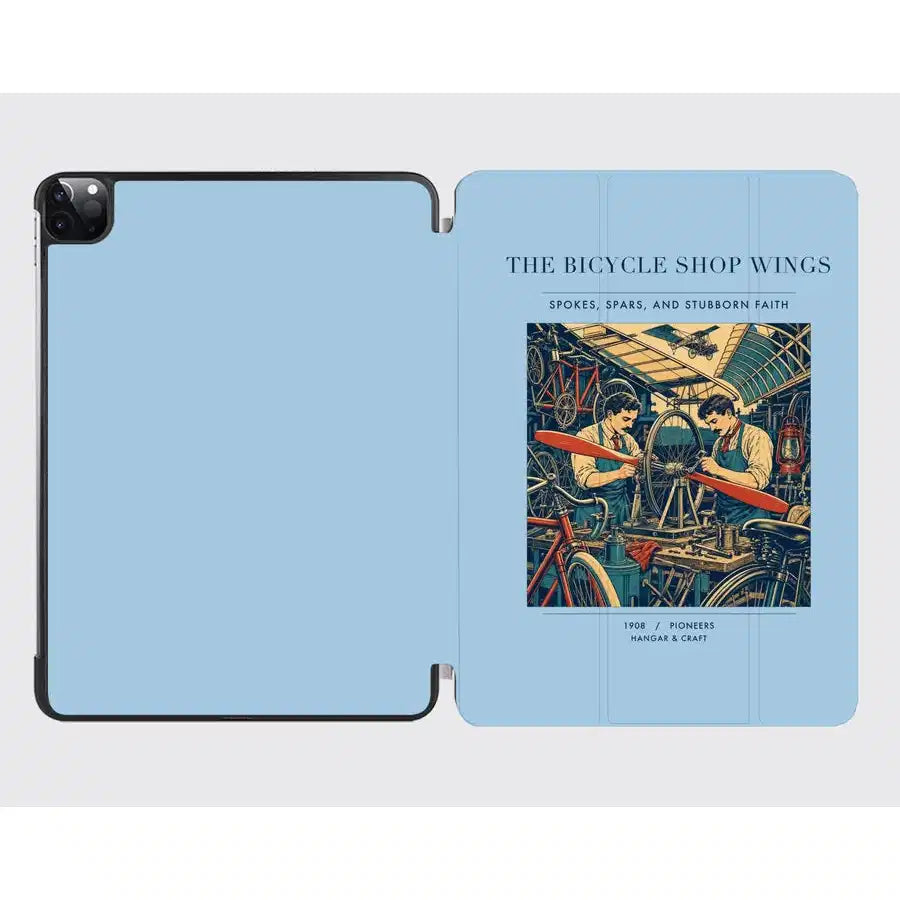 VINTAGE G4323 - The Bicycle Shop Wings - Designed iPad & Samsung Tablet Cases design on lightblue ipad
