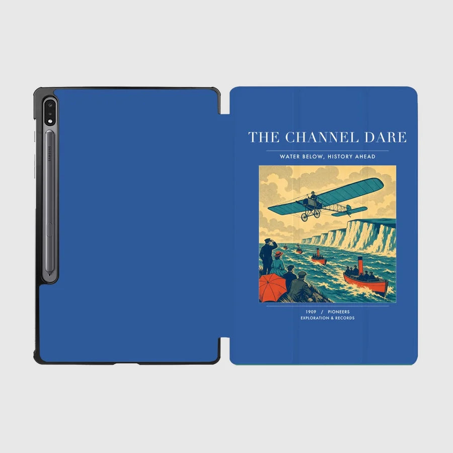 VINTAGE G4324 - The Channel Dare - Designed iPad & Samsung Tablet Cases design on blue samsung