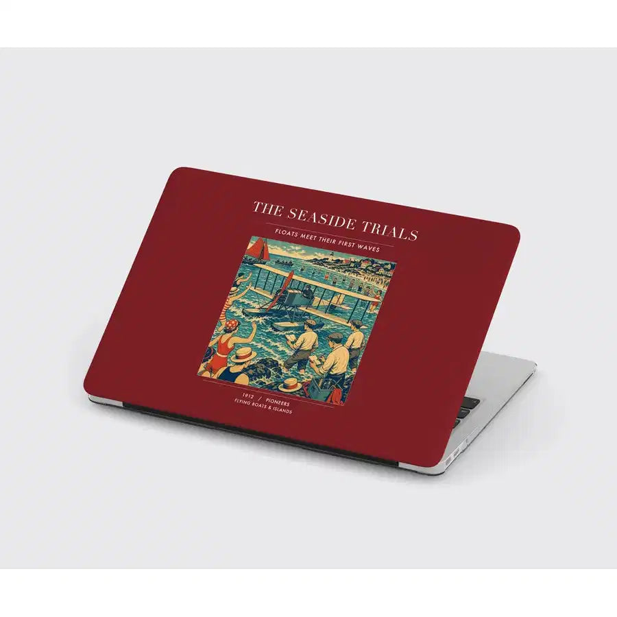 VINTAGE G4328 - The Seaside Trials - Designed MacBook Cases design on darkred