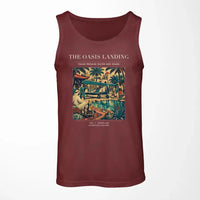 Thumbnail for VINTAGE G4331 - The Oasis Landing - Designed Tank Tops design on darkred