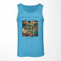 Thumbnail for VINTAGE G4331 - The Oasis Landing - Designed Tank Tops design on skyblue
