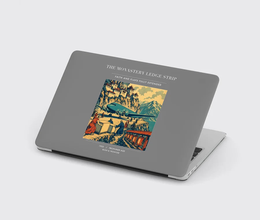 VINTAGE G4341 - The Monastery Ledge Strip - Designed MacBook Cases design on gray