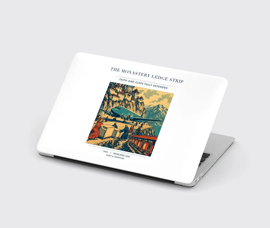 VINTAGE G4341 - The Monastery Ledge Strip - Designed MacBook Cases design on white