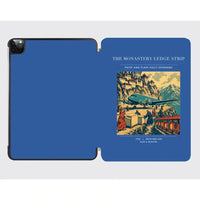 Thumbnail for VINTAGE G4341 - The Monastery Ledge Strip - Designed iPad & Samsung Tablet Cases design on blue ipad