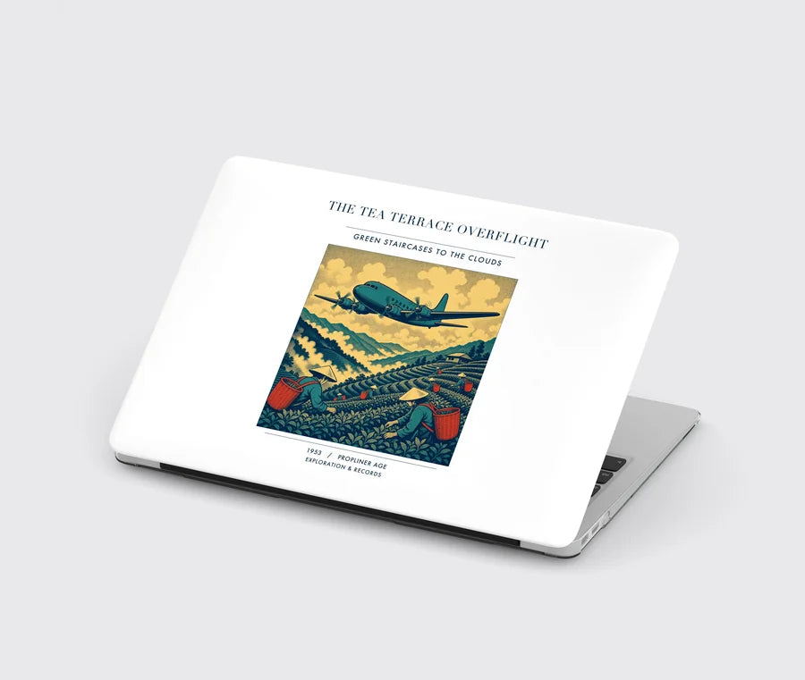 VINTAGE G4342 - The Tea Terrace Overflight - Designed MacBook Cases design on white
