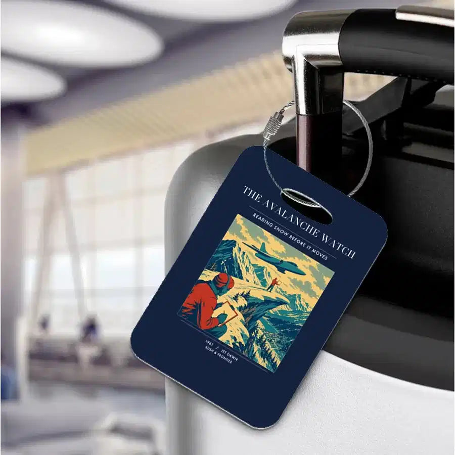 VINTAGE G4344 - The Avalanche Watch - Acrylic Luggage Tags design on navyblue