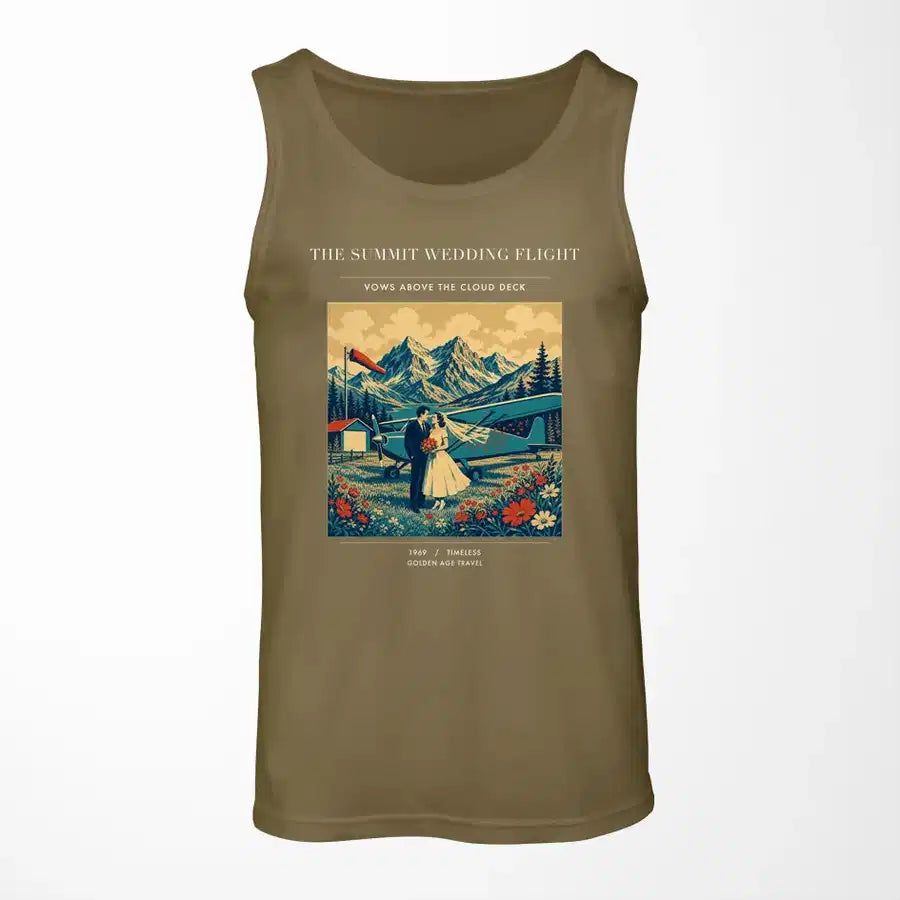 VINTAGE G4345 - The Summit Wedding Flight - Designed Tank Tops design on greenarmy