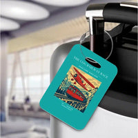 Thumbnail for VINTAGE G4347 - The Cog Railway Race - Acrylic Luggage Tags design on turquoise